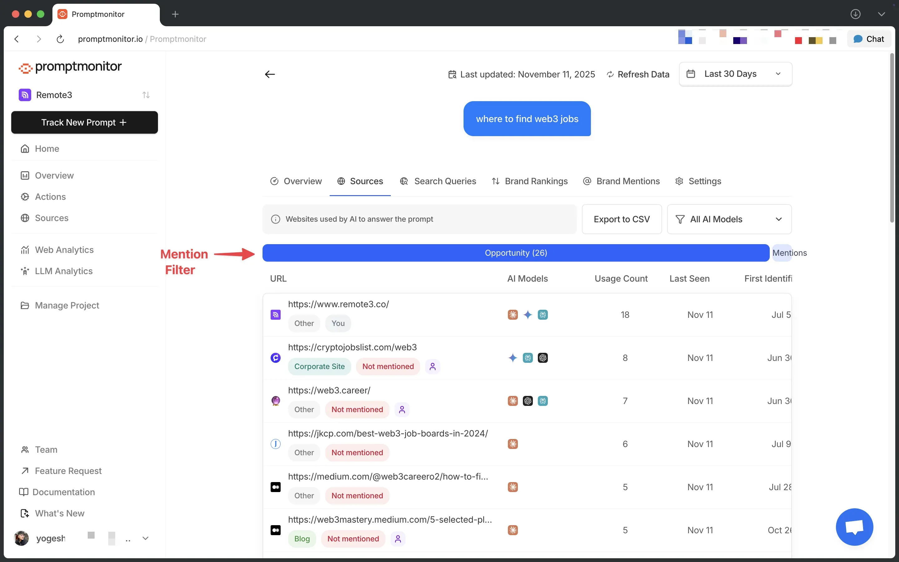 Sources Tab